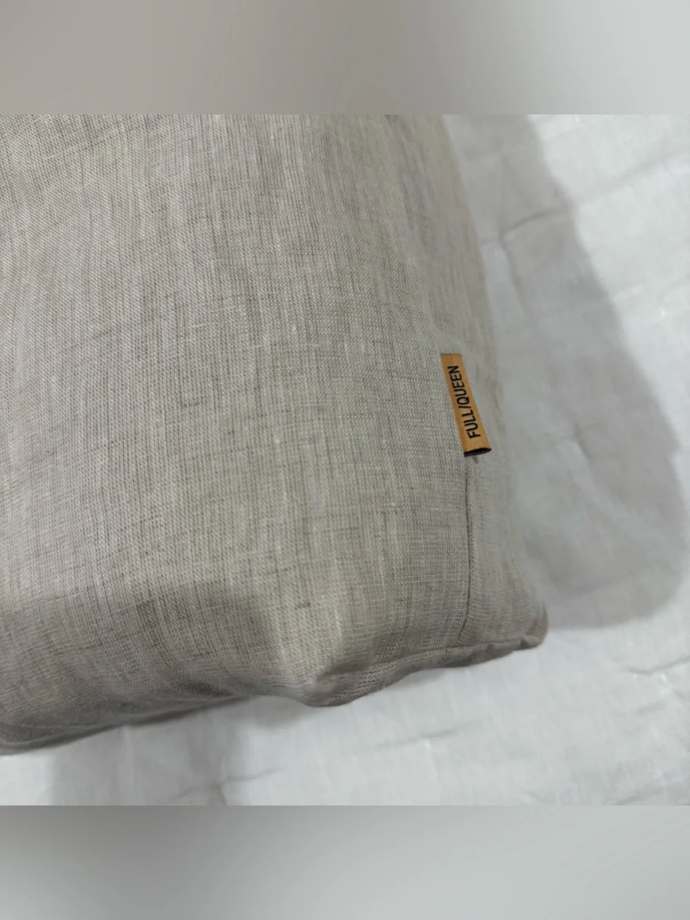 New Quince European Linen Chambray Duvet Cover Set Full/Queen MSRP $204 Natural